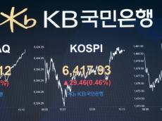 KB국민은행 여의도 딜링룸...코스피 종가 6417.93 마감